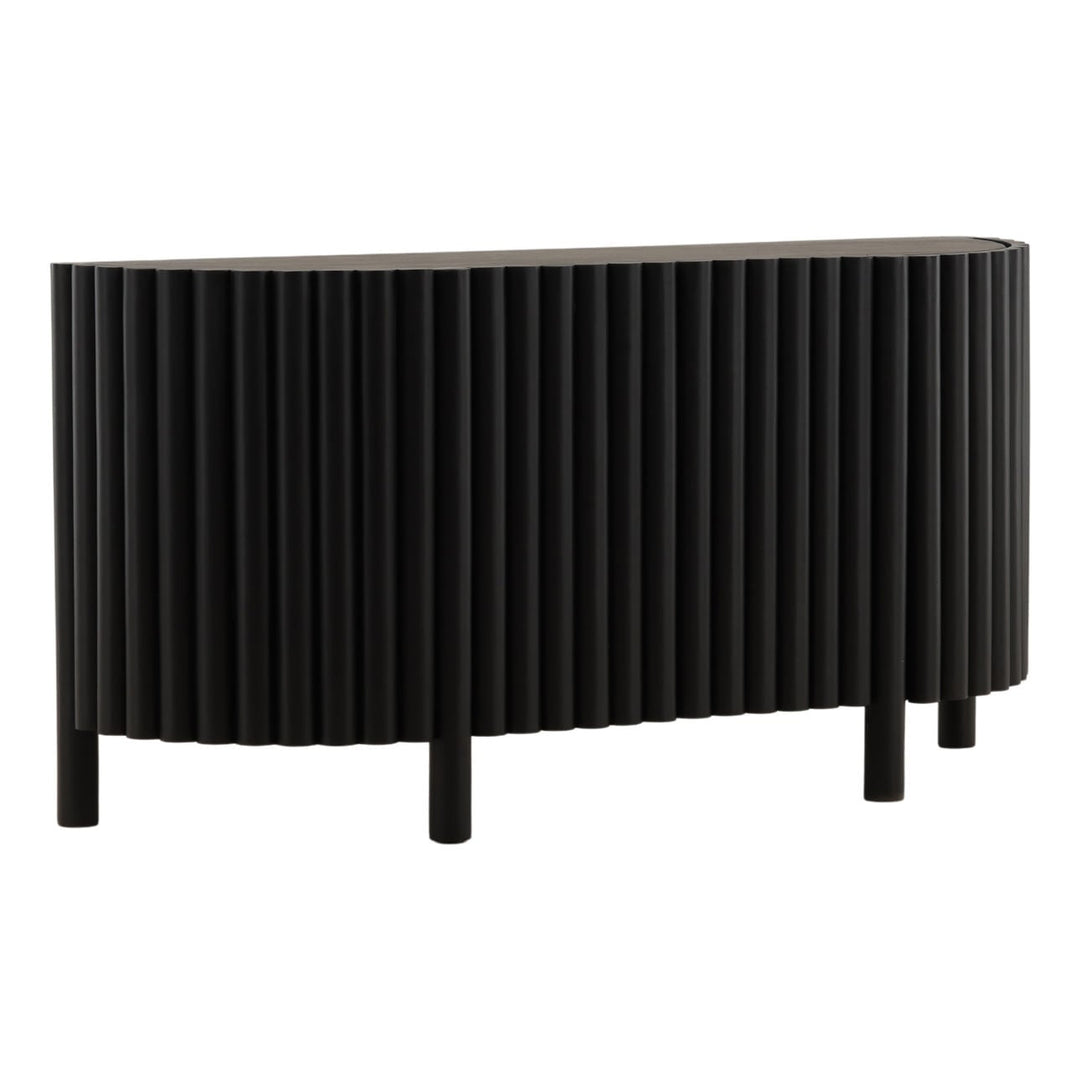 Zarek Solid Acacia Sideboard, three-quarter studio view
