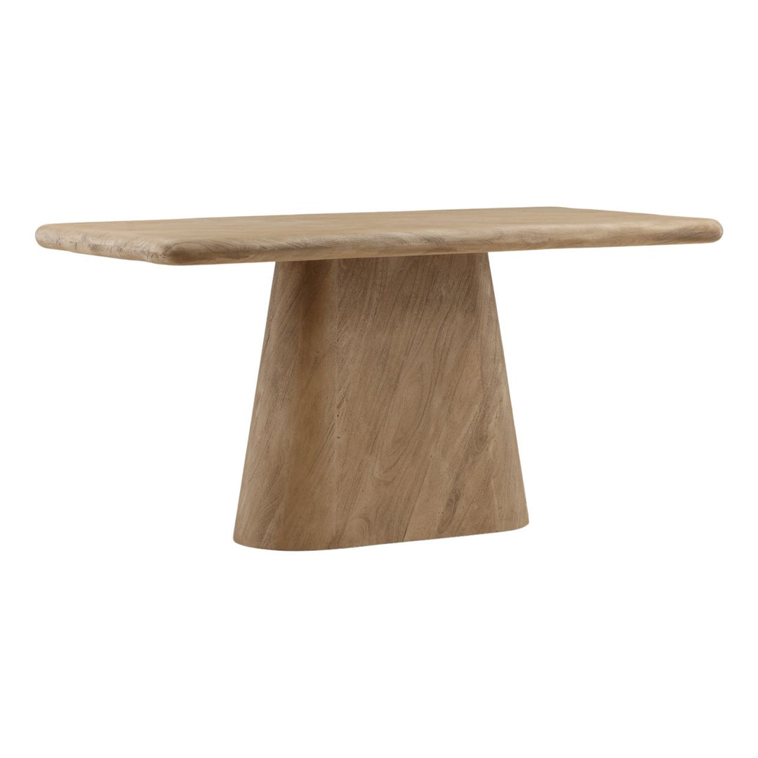 Marcen Acacia Counter Table, three-quarter studio view
