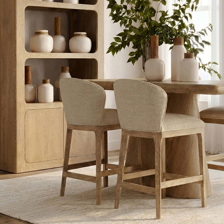 Marcen Acacia Counter Table, lifestyle view