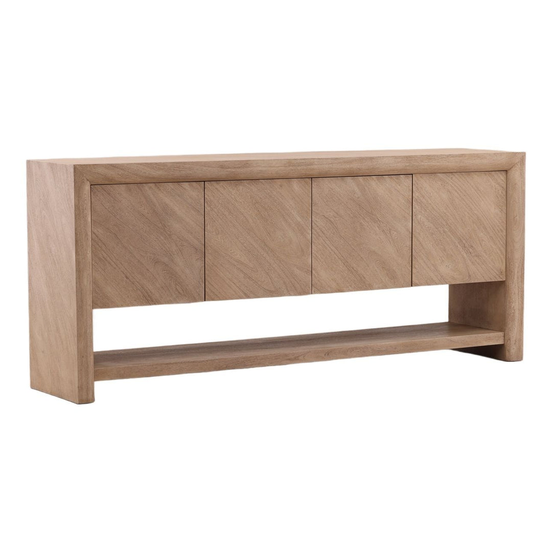 Bergen Acacia Veneer Sideboard, three-quarter studio view