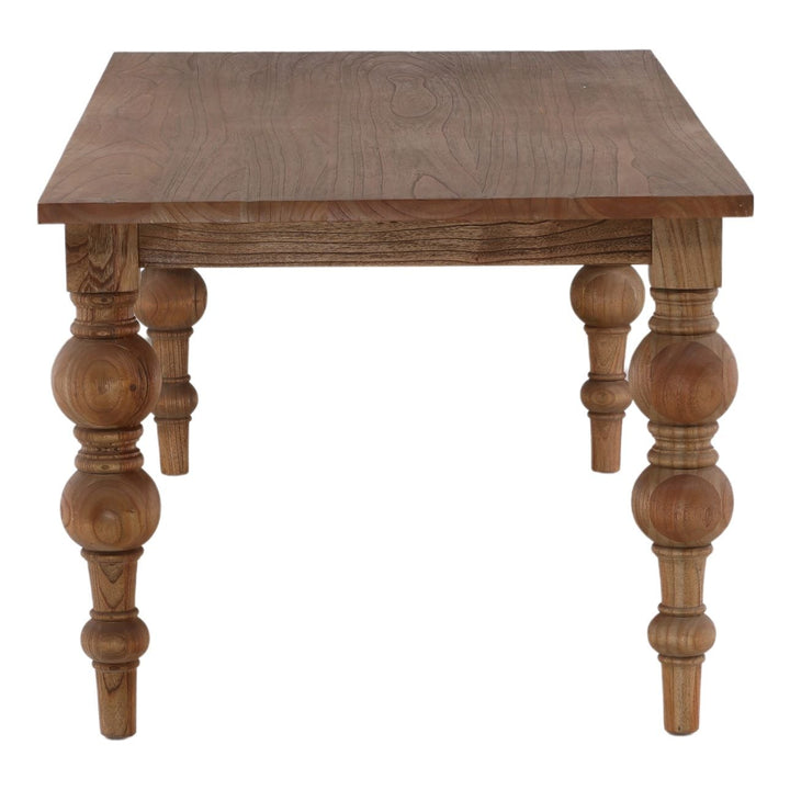 Camden Reclaimed Mindi Wood Dining Table, 86-inch, profile view