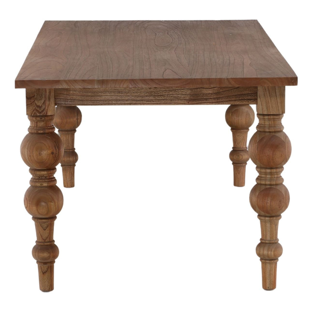 Camden Reclaimed Mindi Wood Dining Table, 78.5-inch, profile view