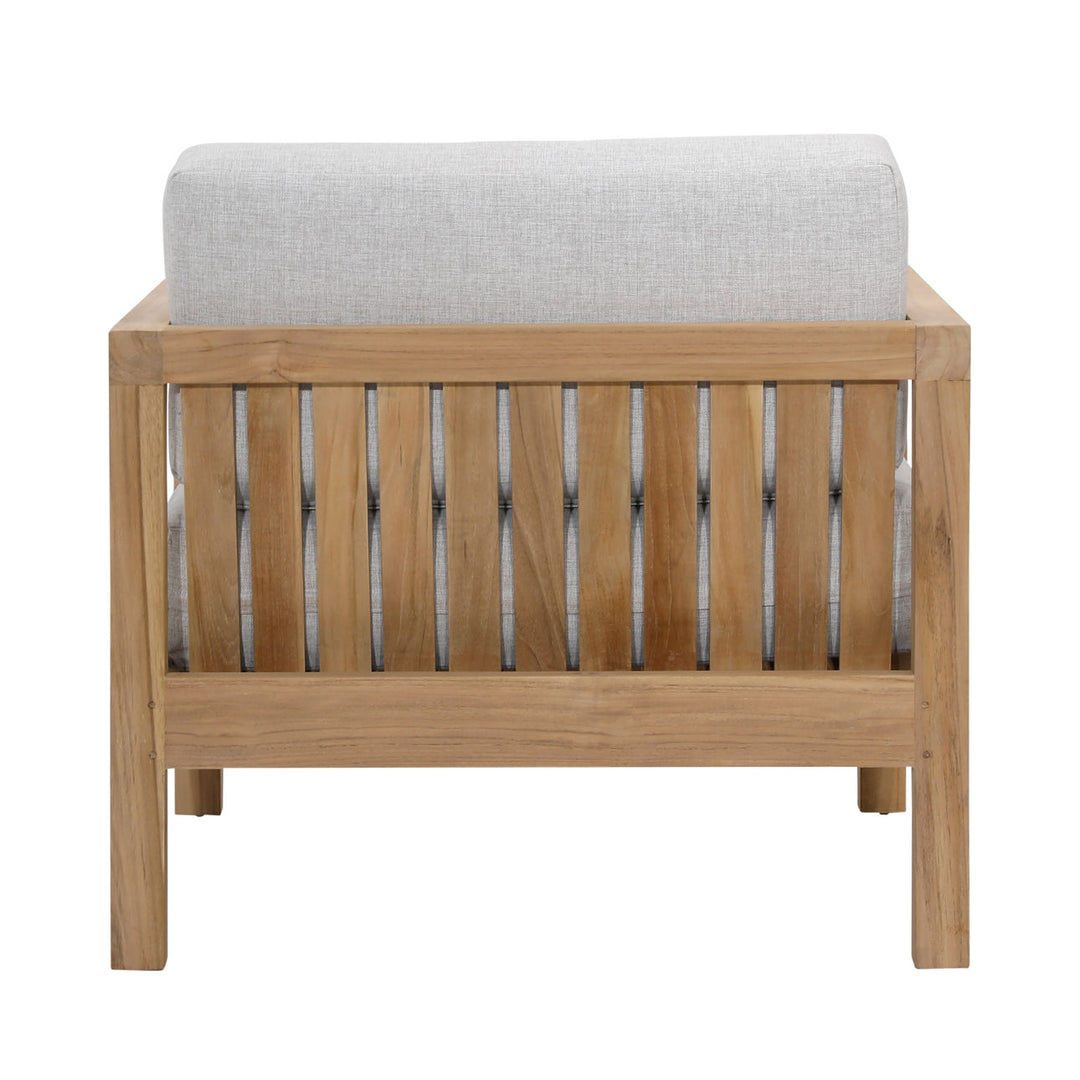 Boeren Light Grey Outdoor Lounge Chair, back view
