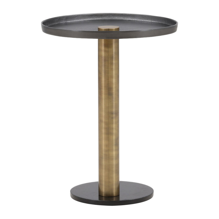 Yori Metal and Marble Side Table, back view