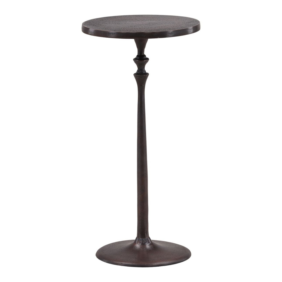 Hux Bronze Side Table, three-quarter studio view