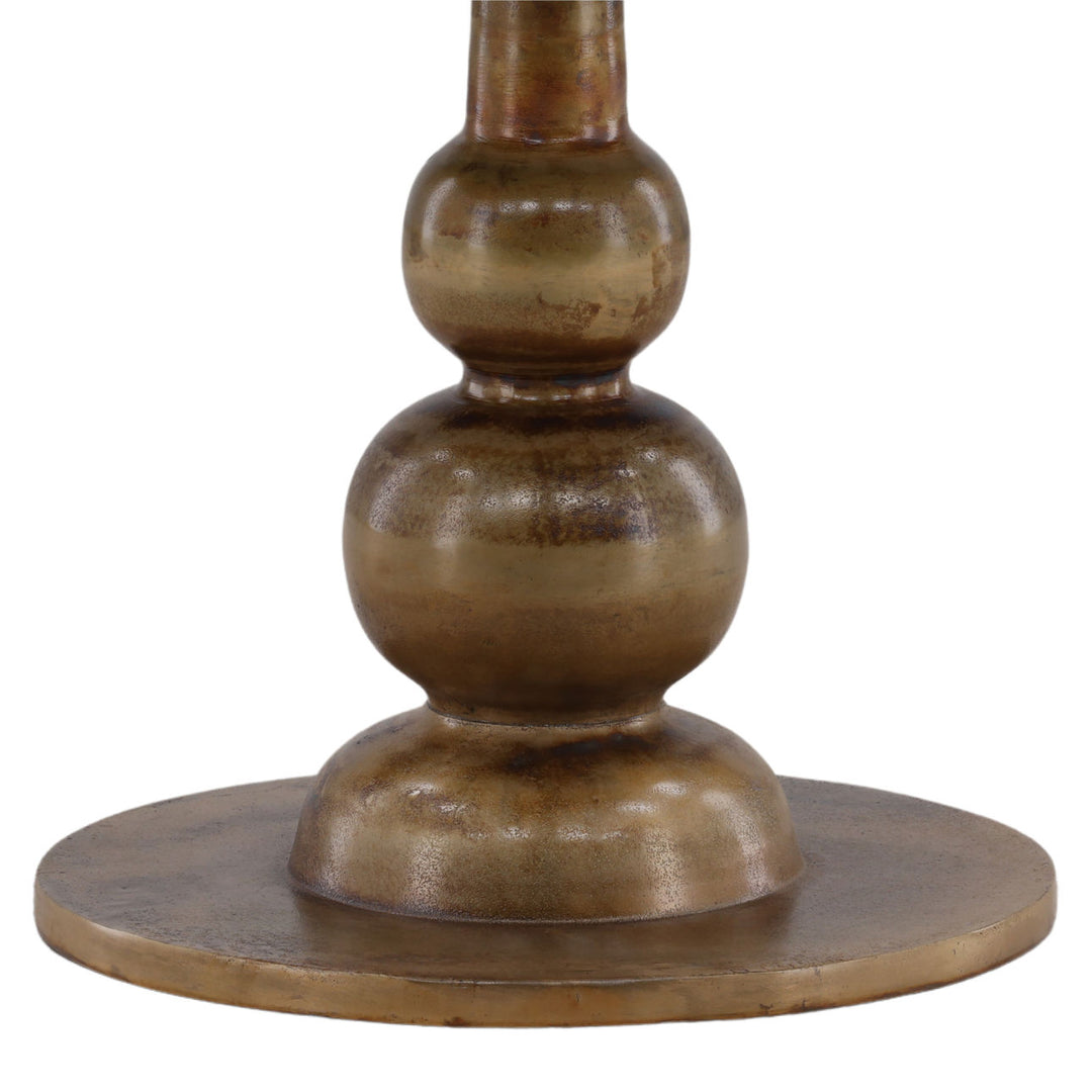 Ansren Brass Aluminum Bistro Table, detail 1 view