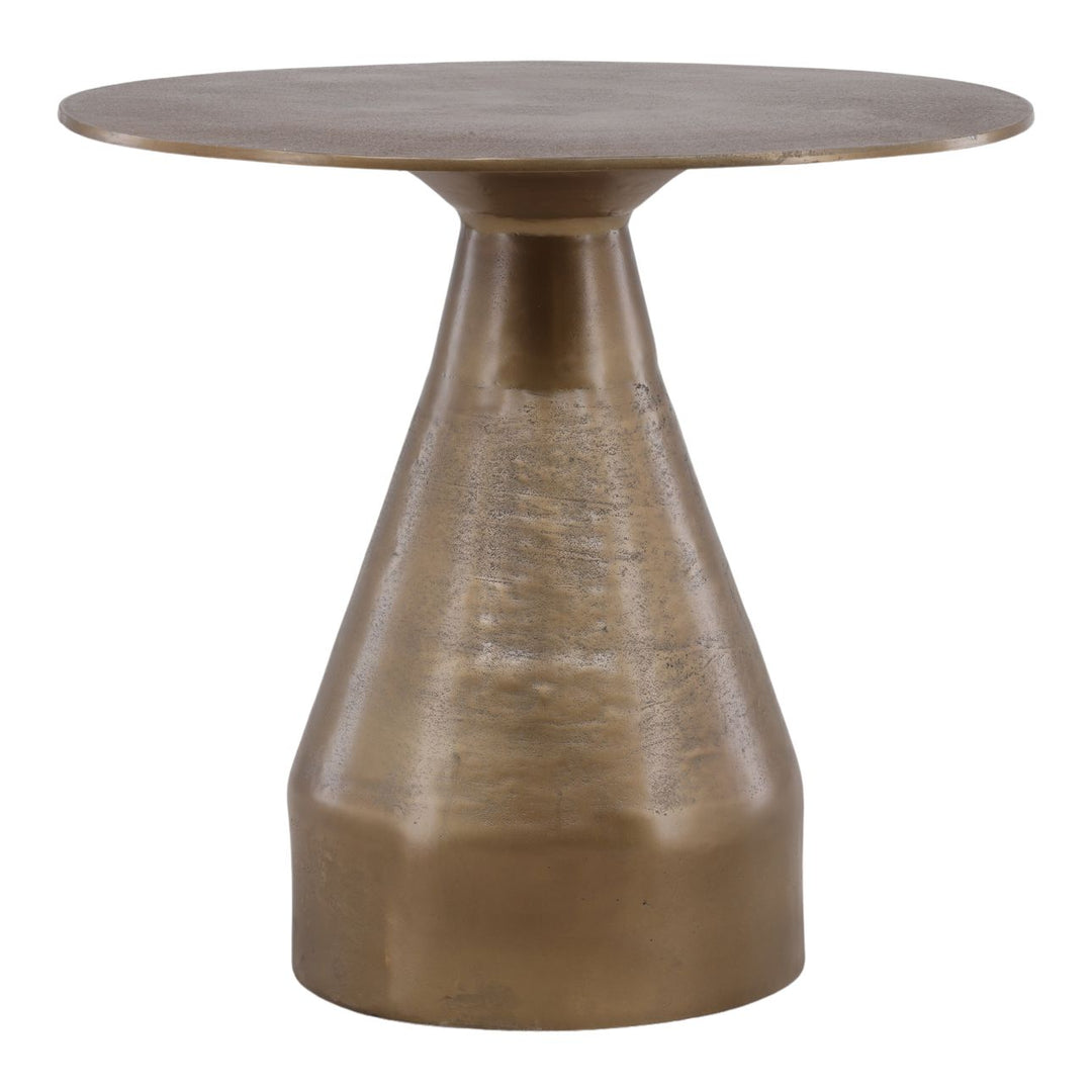 Bremelle Antique Brass Bistro Table, three-quarter studio view