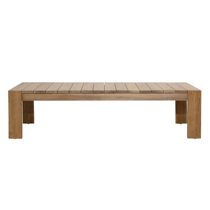 Zara Teak Outdoor Coffee Table, front view