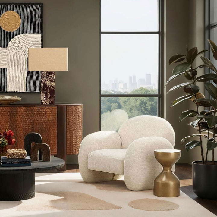 Umbra Brass-Finish Side Table, manufacturer lifestyle setting