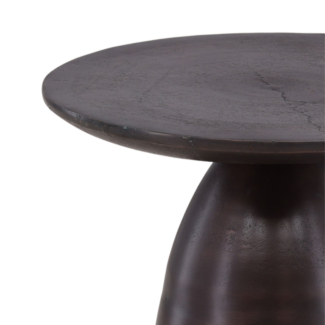 Willa Copper-Finish Side Table, detail 1 view