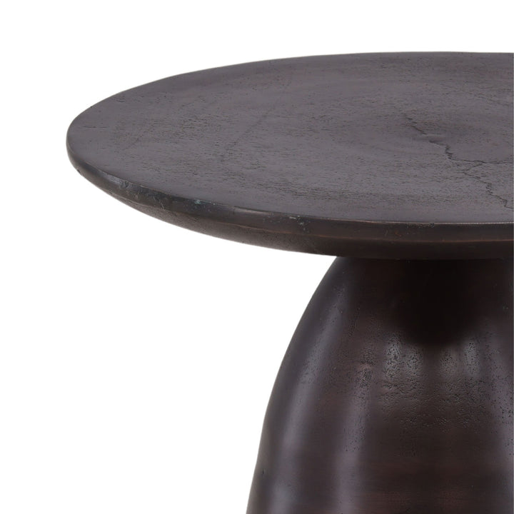 Willa Copper-Finish Side Table, detail 1 view