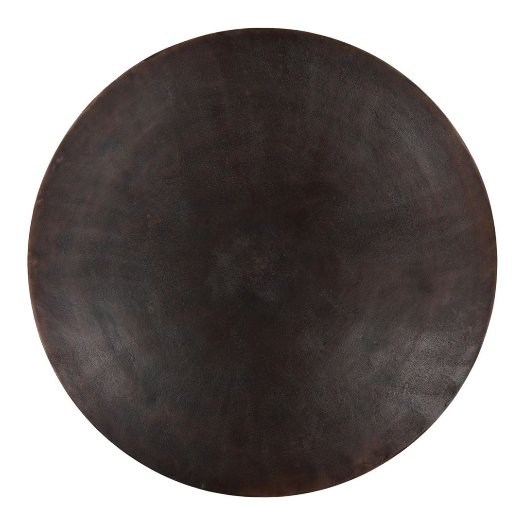 Rhea Bronze-Finish Coffee Table, overhead view