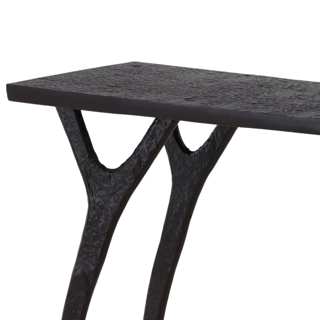 Bastian Aluminum Console Table, detail 2 view