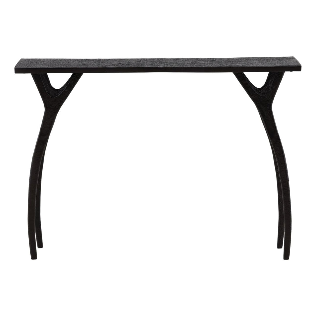 Bastian Aluminum Console Table, front view