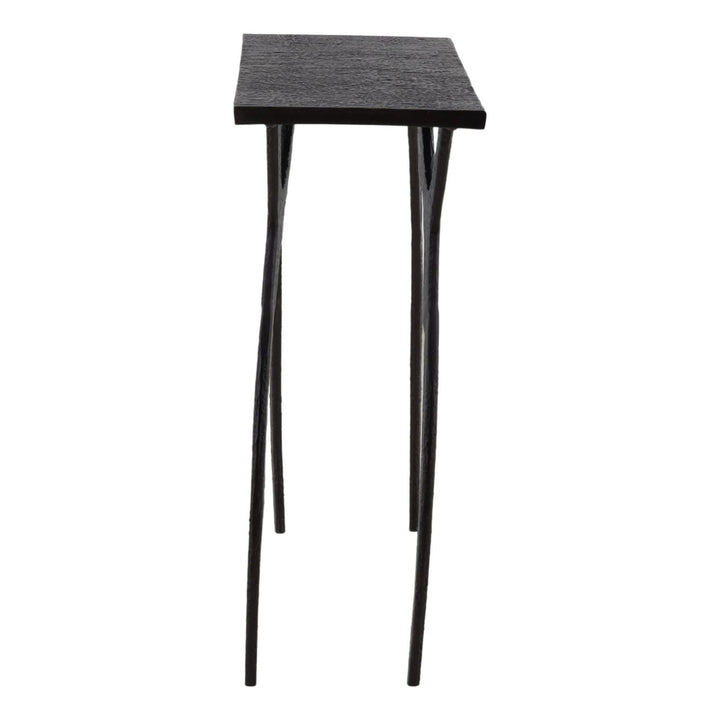 Bastian Aluminum Console Table, profile view