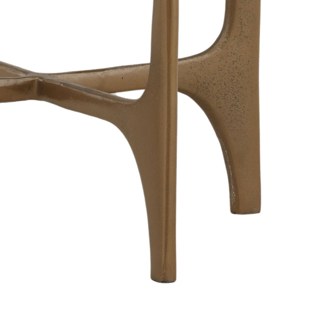 Merek Glass Top Side Table, detail 1 view