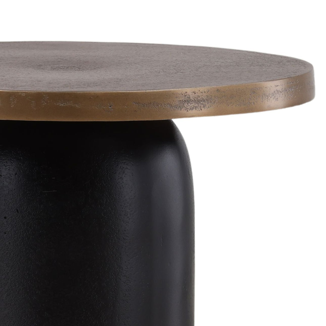 Joren Brass-Finish Side Table, detail 2 view