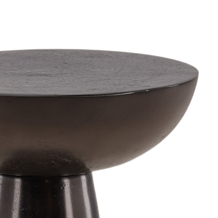 Desta Metal Side Table, Antique Nickel · 10" W × 19.5" H, detail 2 view