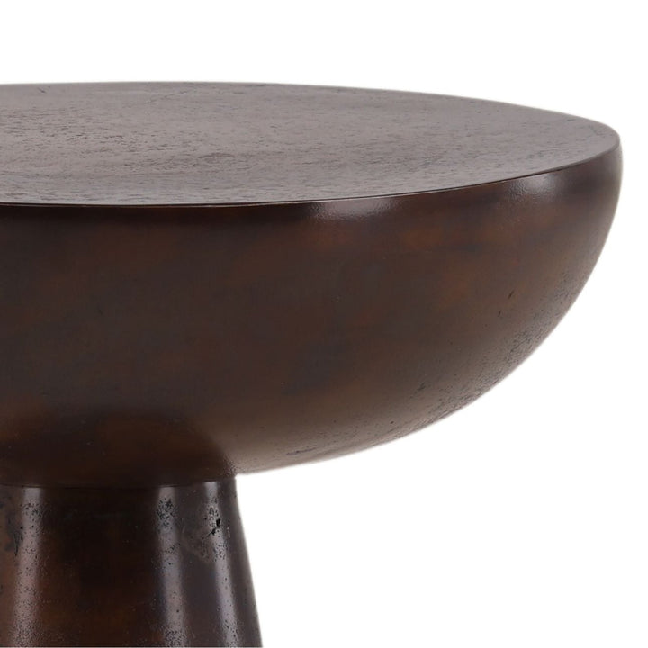 Desta Metal Side Table, Antique Brown · 12.5" W × 18" H, detail 2 view