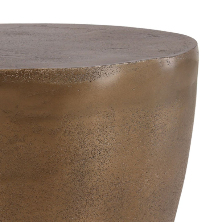 Talin Brass-Finish Side Table, detail 2 view