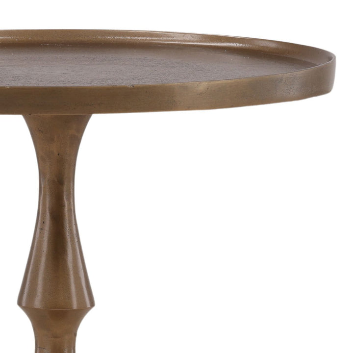 Lune Metal Side Table, Antique Brass · 16" W × 24" H, detail 2 view