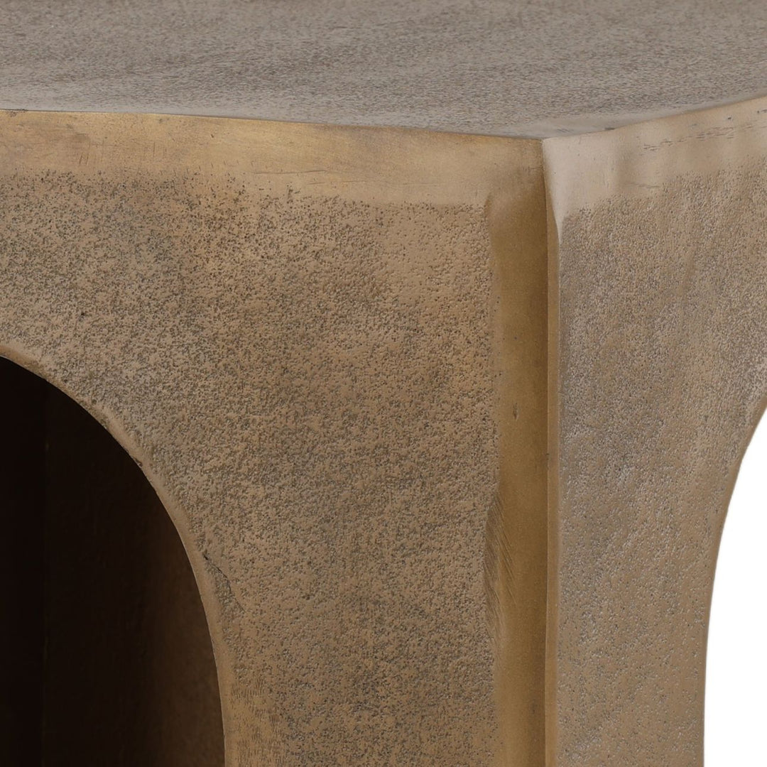 Finn Brass-Finish Side Table, detail 2 view