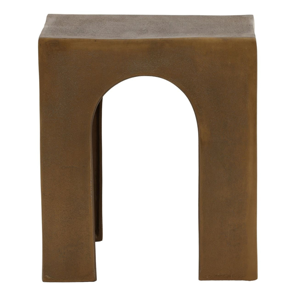 Finn Brass-Finish Side Table, front view