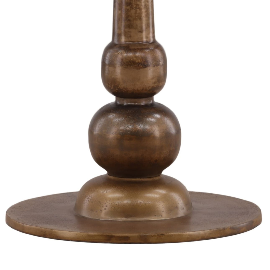 Ansren Dark Brass Aluminum Counter Table, detail 2 view