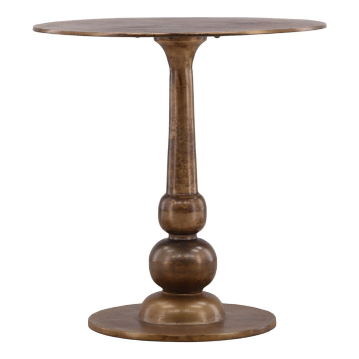 Ansren Dark Brass Aluminum Counter Table, three-quarter studio view