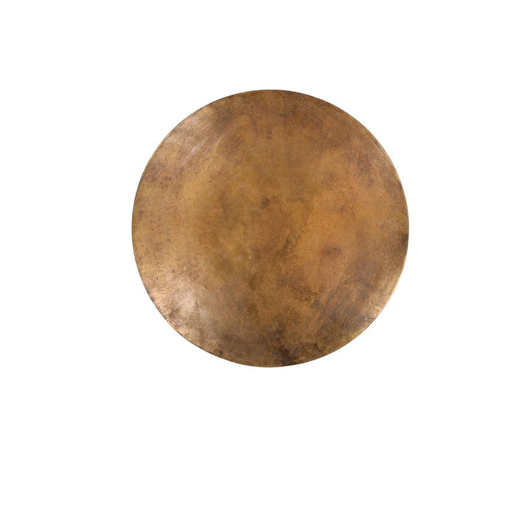 Ansel Brass-Finish Coffee Table, overhead view