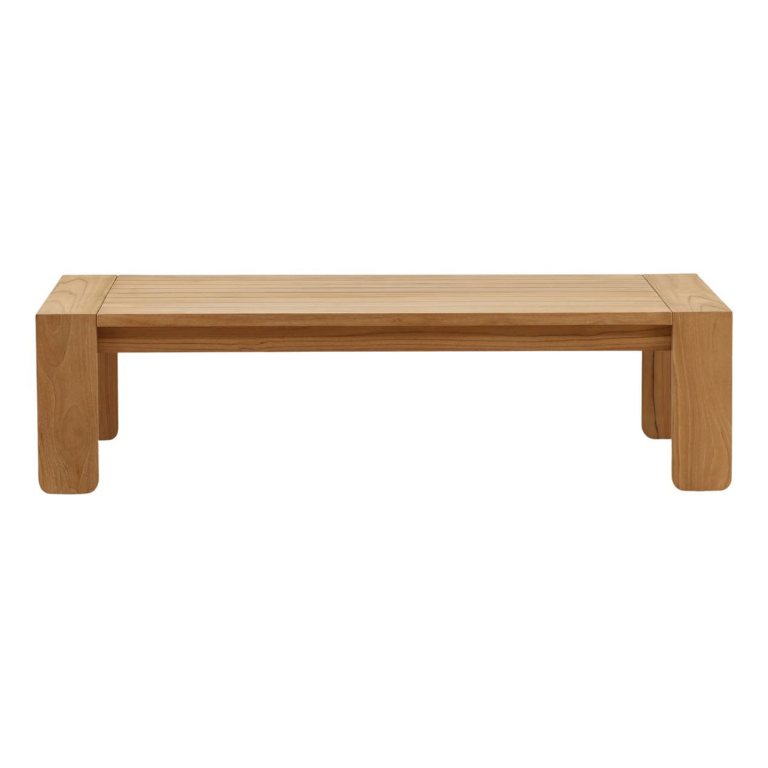 Juniper Teak Outdoor Coffee Table, front view