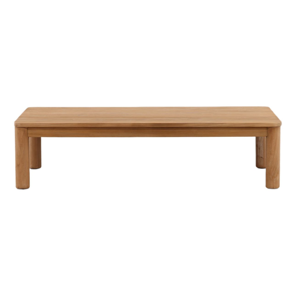 Liora Teak Outdoor Coffee Table, front view