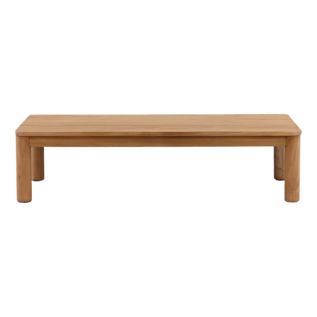 Liora Teak Outdoor Coffee Table, front view