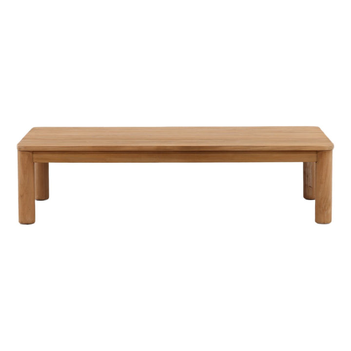 Liora Teak Outdoor Coffee Table, front view