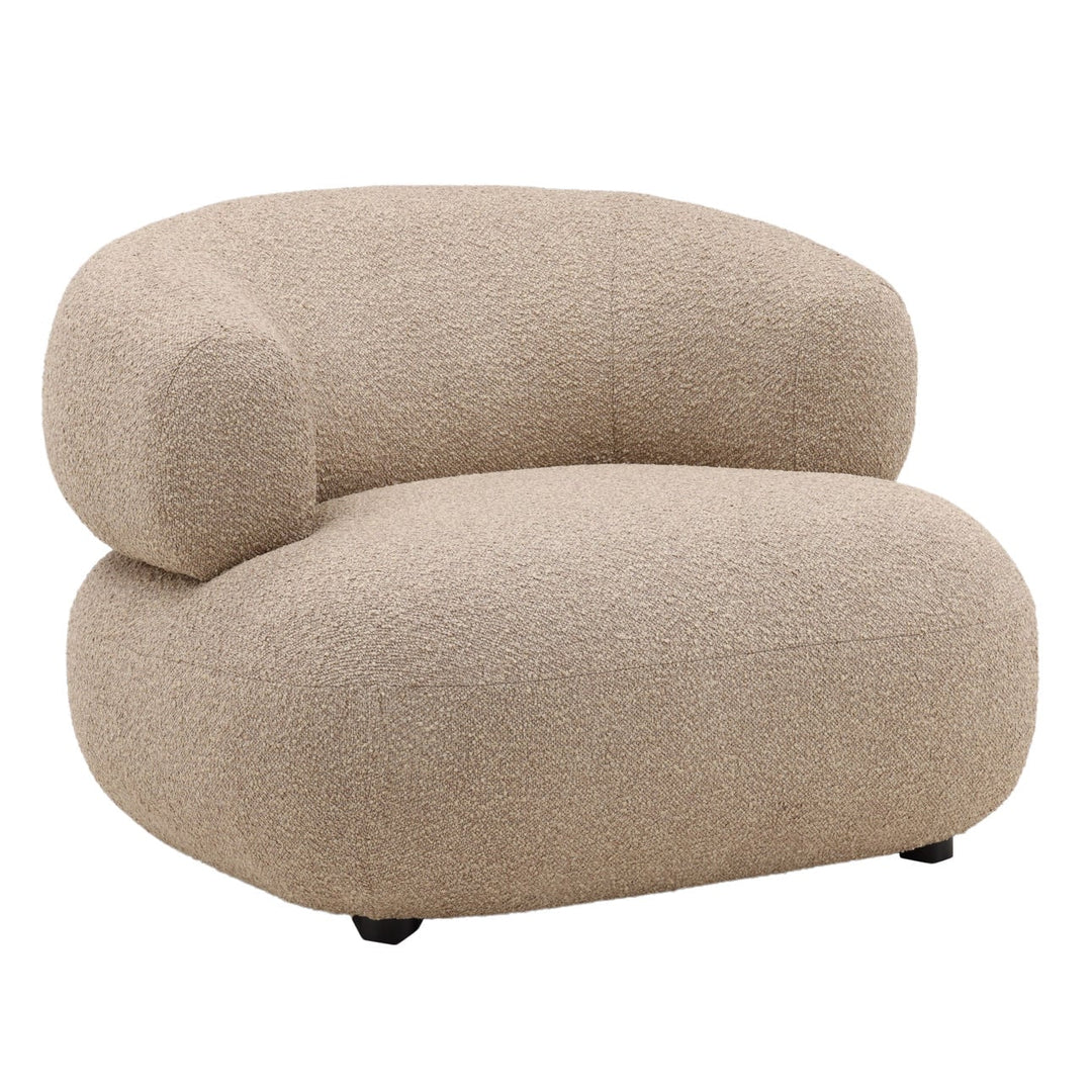 Montelle Camel Lounge Chair, three-quarter studio view