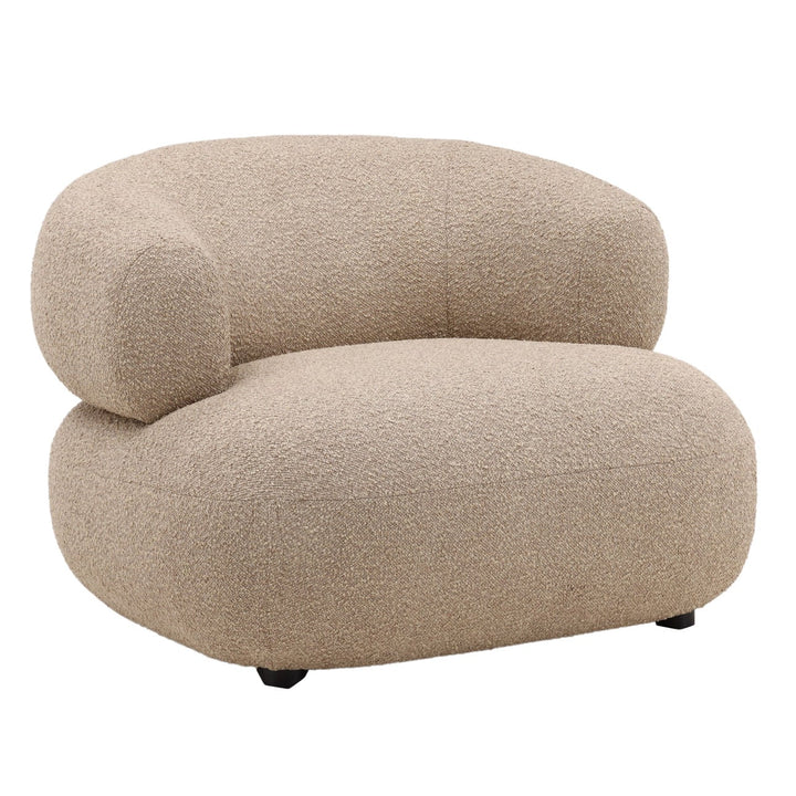 Montelle Camel Lounge Chair, three-quarter studio view