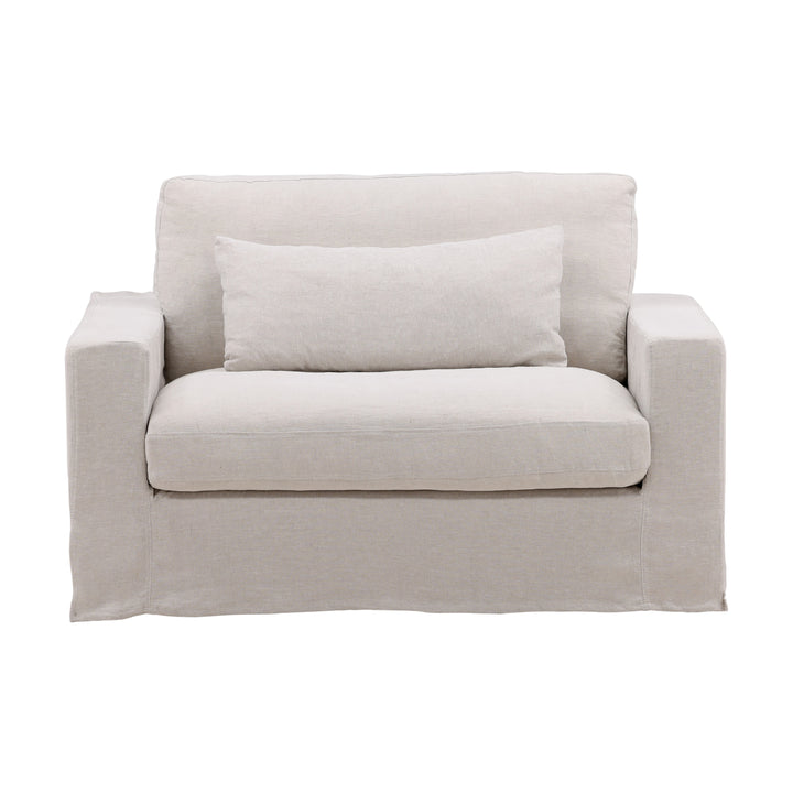 Dixren Slipcovered Chair and a Half, reference configuration front view