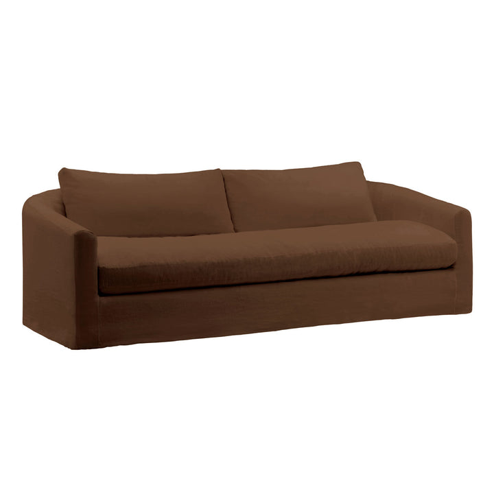 Florren Slipcovered Sofa, Coco, three-quarter studio view