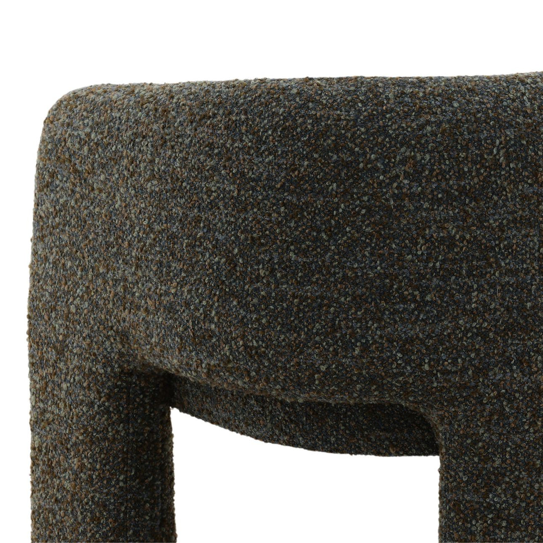 Nalina Cerulean Boucle Lounge Chair, detail 2 view