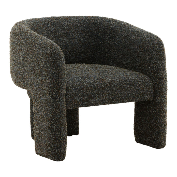 Nalina Cerulean Boucle Lounge Chair, three-quarter studio view