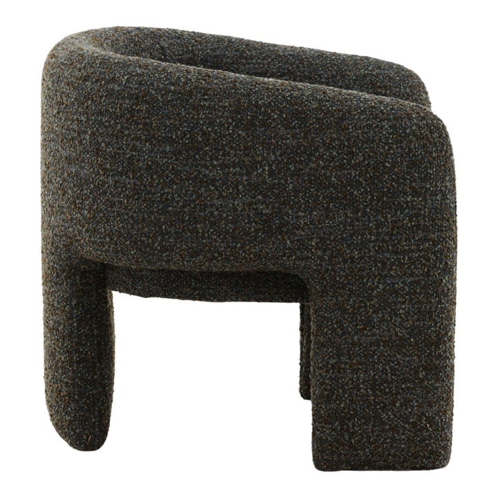 Nalina Cerulean Boucle Lounge Chair, profile view