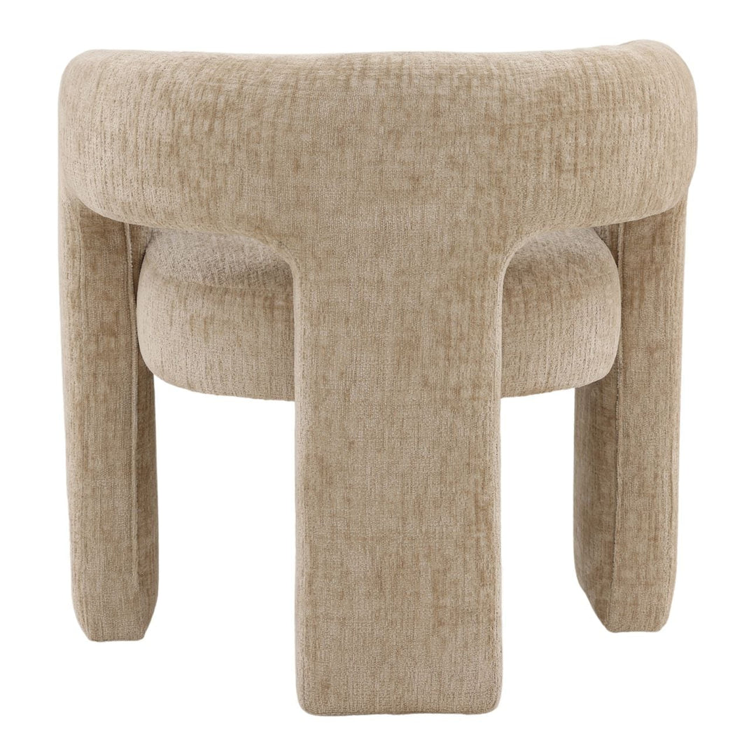 Quinn Chenille Dining Chair, Aura Sand, back view