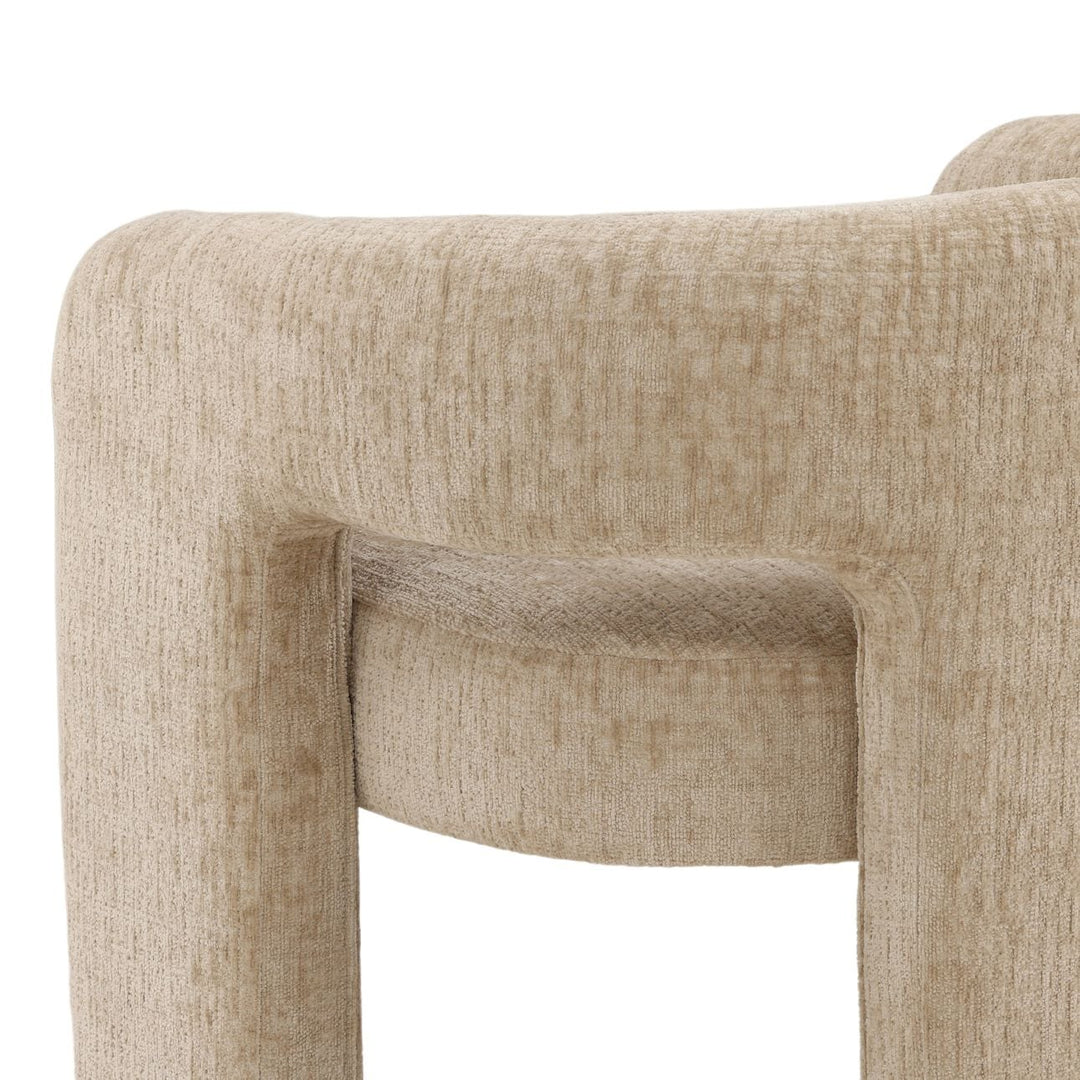 Quinn Chenille Dining Chair, Aura Sand, detail 1 view
