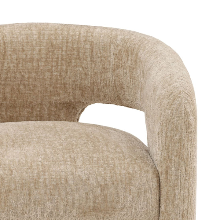 Quinn Chenille Dining Chair, Aura Sand, detail 2 view