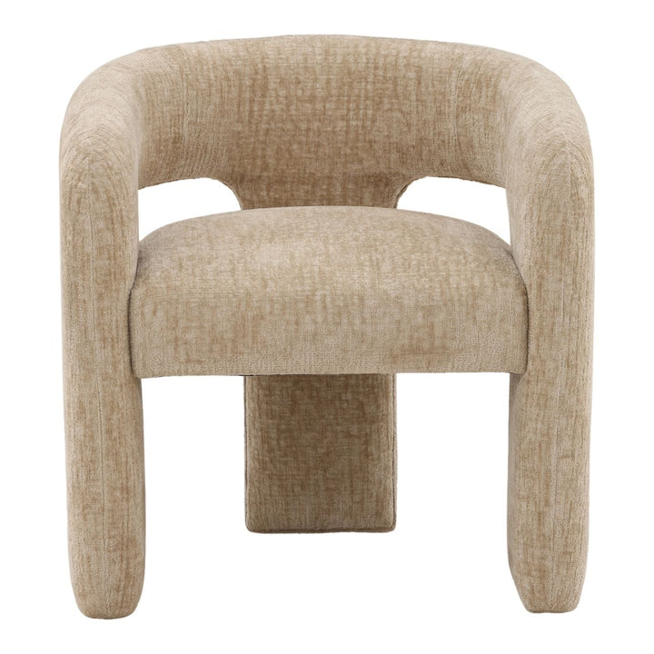 Quinn Chenille Dining Chair, Aura Sand, front view