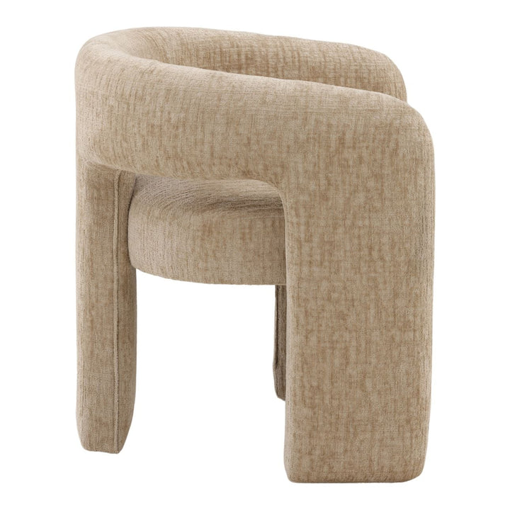 Quinn Chenille Dining Chair, Aura Sand, profile view