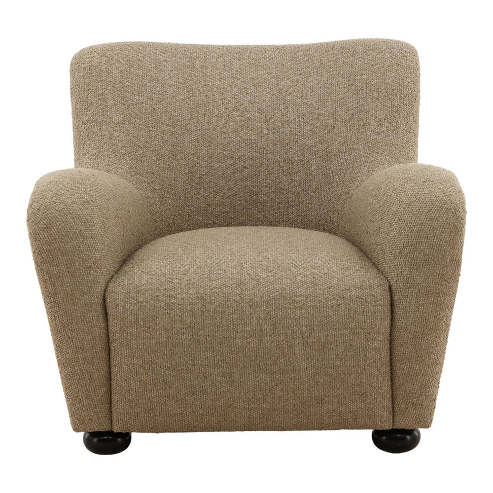 Zulena Textured Upholstery Lounge Chair, Camel, front view