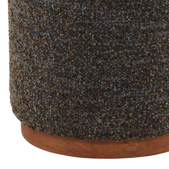 Waylen Upholstered Stool, Blue, detail 2 view