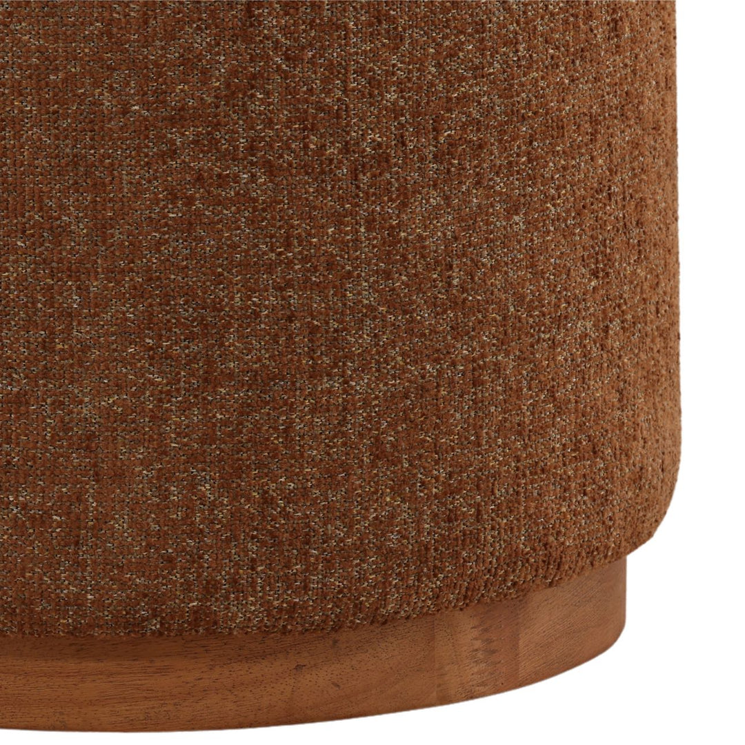 Waylen Upholstered Stool, Rust, detail 2 view