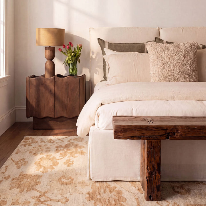 Orion Off-White Linen Bed, Queen, alternate lifestyle view 2